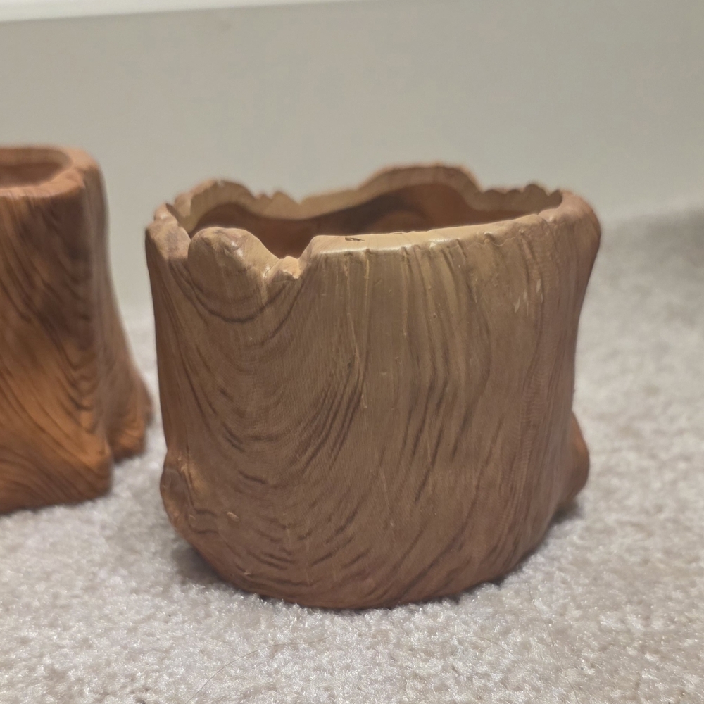 Rustic Tree Stump Planters - Picture 5 of 10